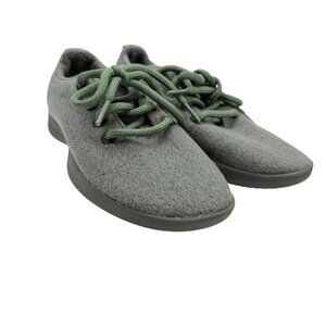 Allbirds wool runners women's tennis shoes size 5 olive green wool uppers lace u